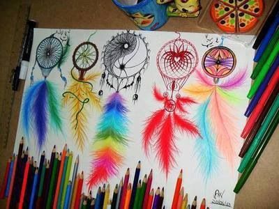 400x300 Gallery Colorful Dream Catcher Drawings,