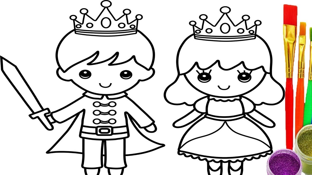 1280x720 How To Draw Little King And Queen Coloring Pages, Drawing Learn