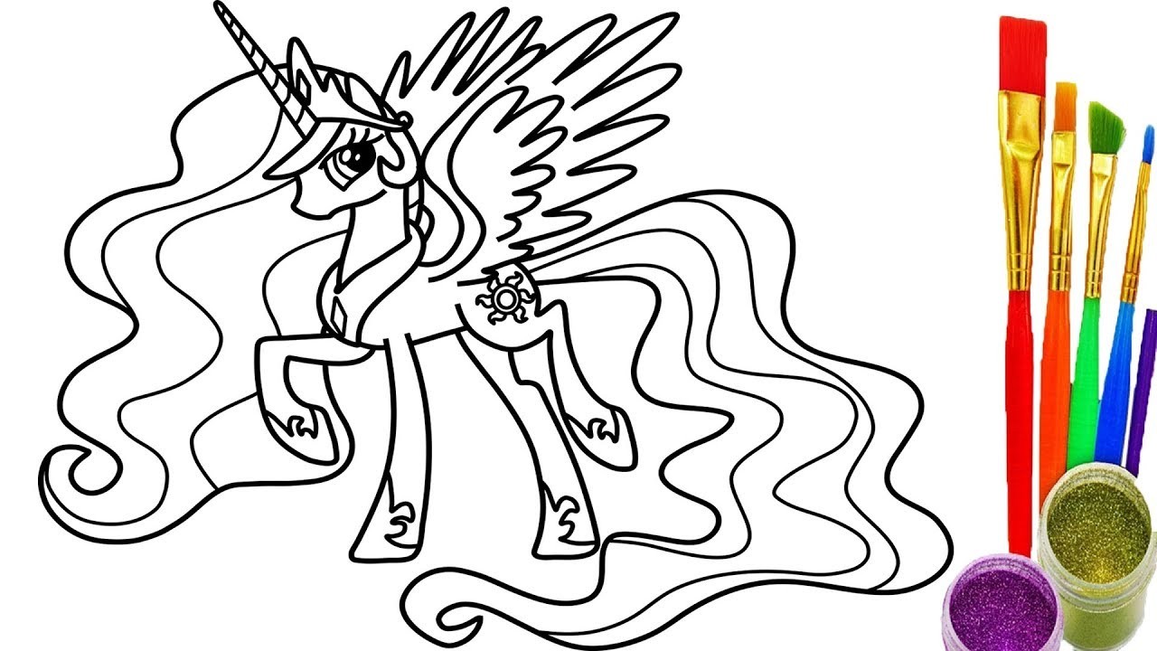 1280x720 Real Pony Coloring Pages Copy How To Draw Rainbows My Little Pony