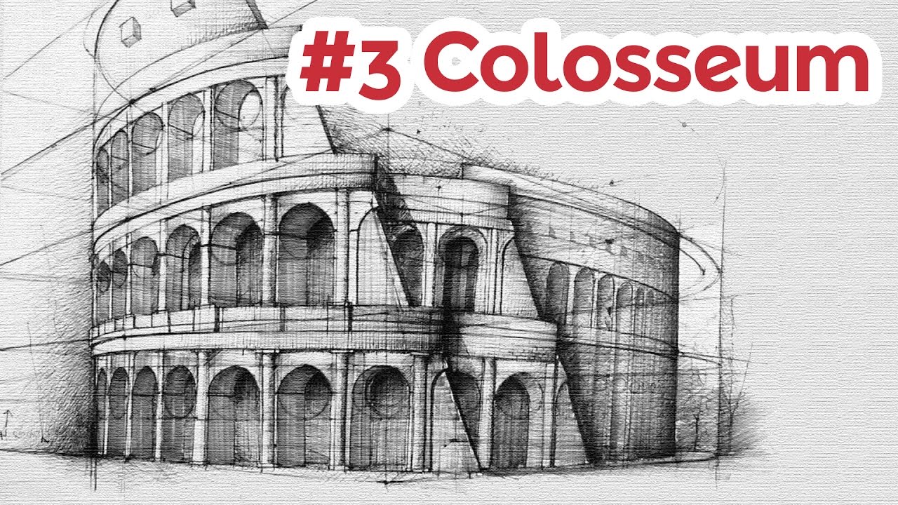 1280x720 Colosseum Perspective Drawing