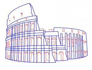 302x231 How To Draw The Colosseum Step By Step Tutorial, Rome, Italy