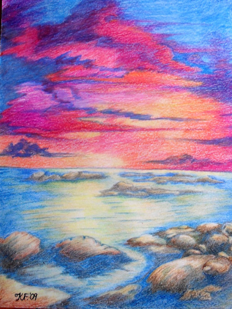 774x1032 Sunset Colour Drawing By Kate Colourtheory