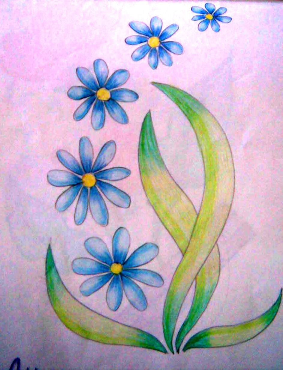 Watercolor Flower Vase Drawing Images With Colour / Square floral frame ...