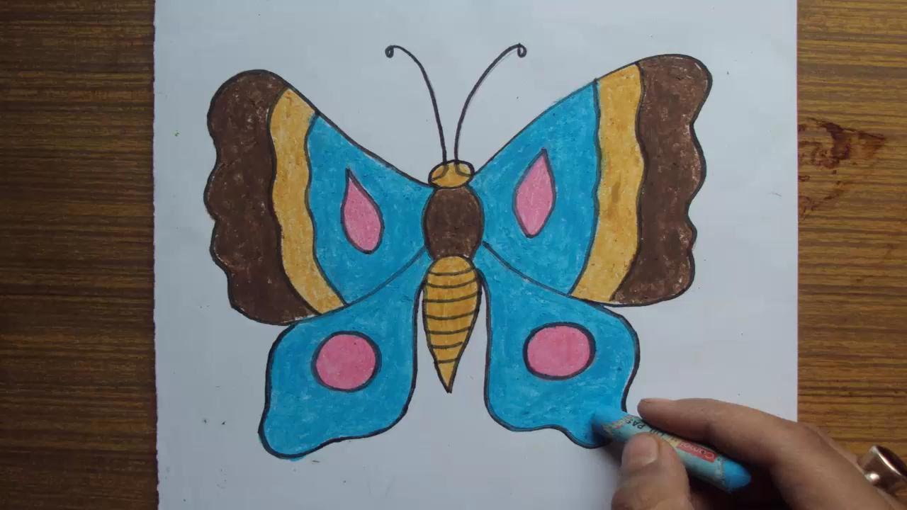 1280x720 How To Draw Butterfly Step By Step Easy With Pastel Color