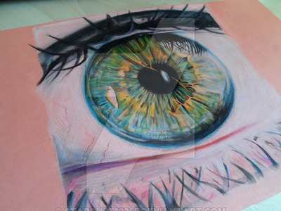 400x300 Coloured Eye Drawing By Stardust12345