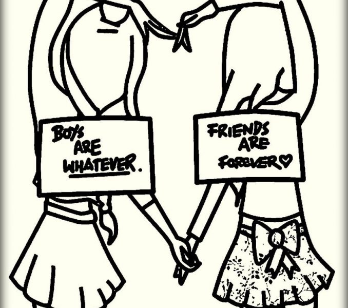 678x600 Best Friends Colouring Pages Coloring Page