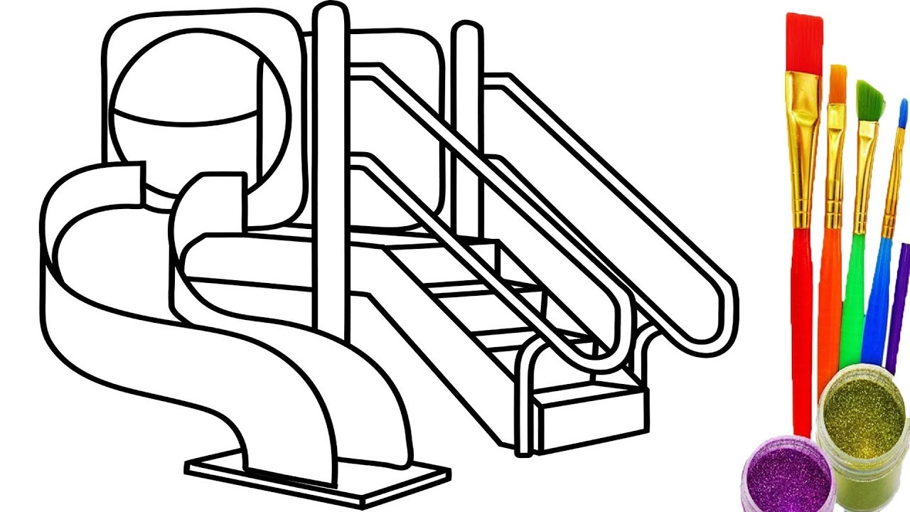 1280x720 How To Draw Playground For Kids Coloring Pages Drawing And Learn