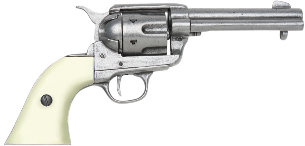 1000x479 Old West Replica M1873 Antique Finish Quick Draw Revolver, Ivory
