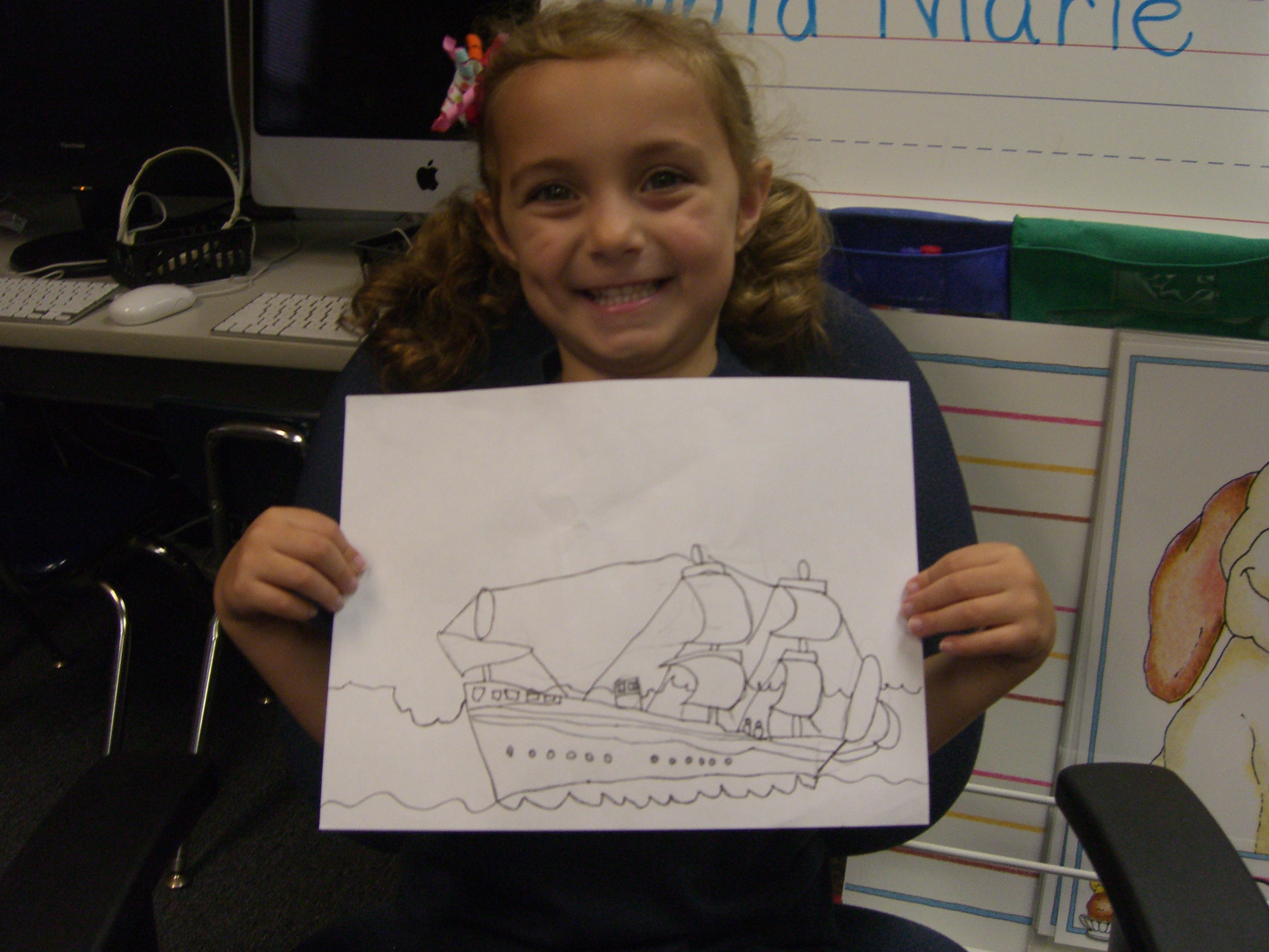 3264x2448 Columbus' Ship Drawing Lesson Mrs. Teasdale's Kindergarten Class