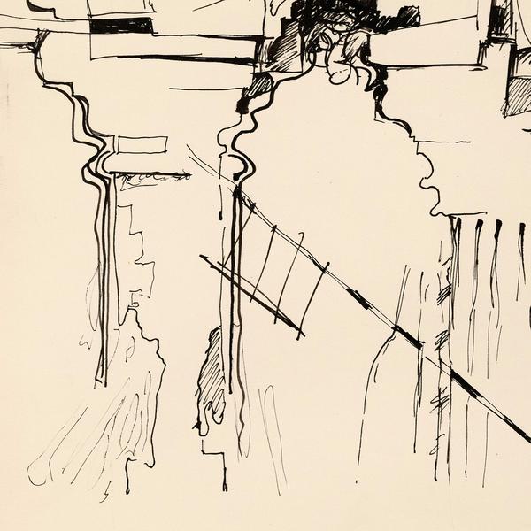 600x600 Caviar20 Jack Shadbolt Column Study 3 Drawing, 1965
