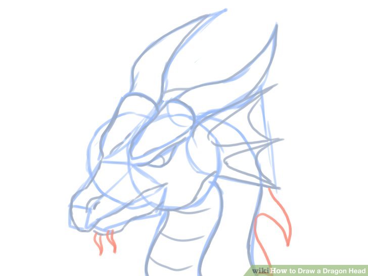 728x546 How To Draw A Dragon Head (With Pictures)