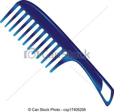 450x443 Plastic Comb For Women With Large Teeth. Vector Clipart Vector
