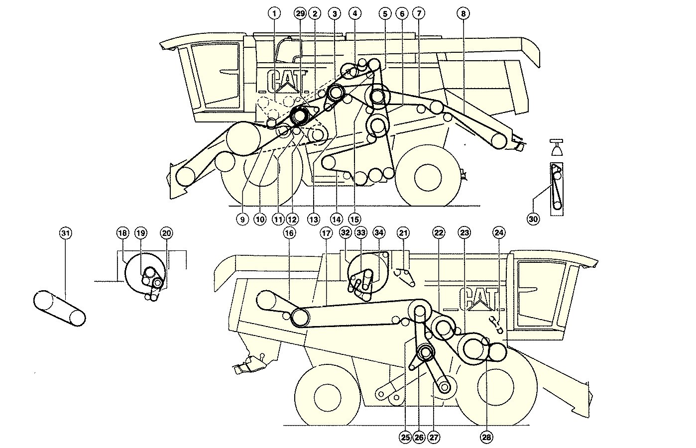 1398x900 Drive Elements Combine Claas Lexion 470