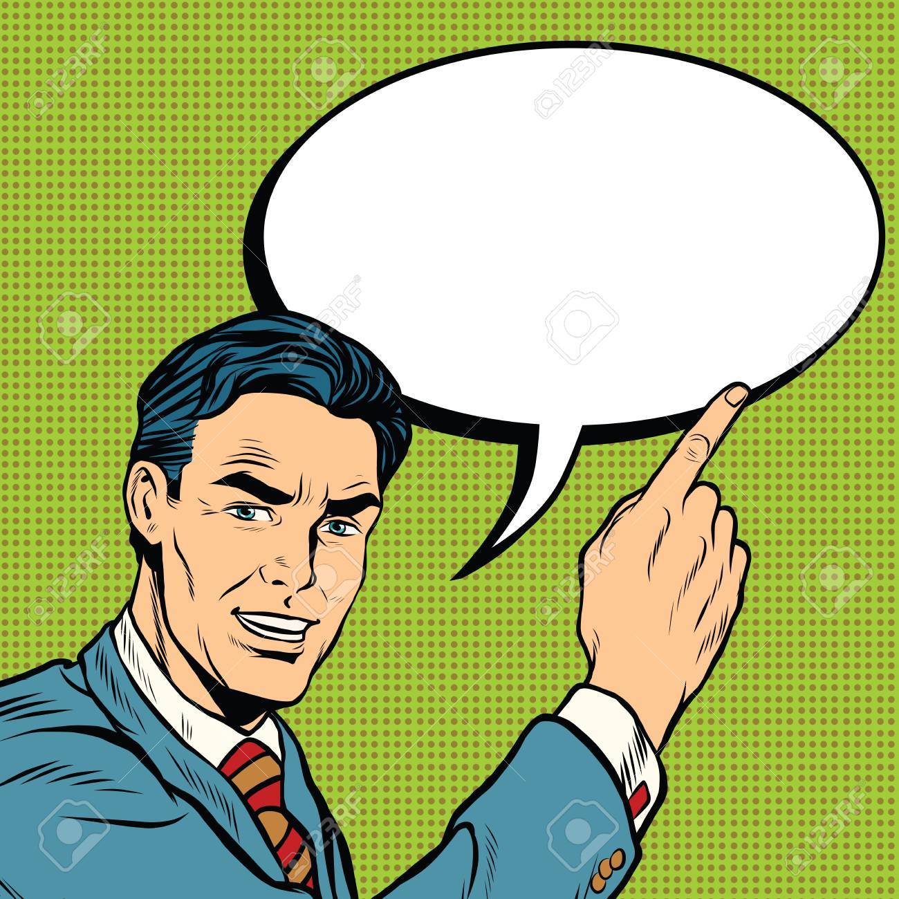 1300x1300 Advertising Businessman Pointing Finger Pop Art Retro Comic