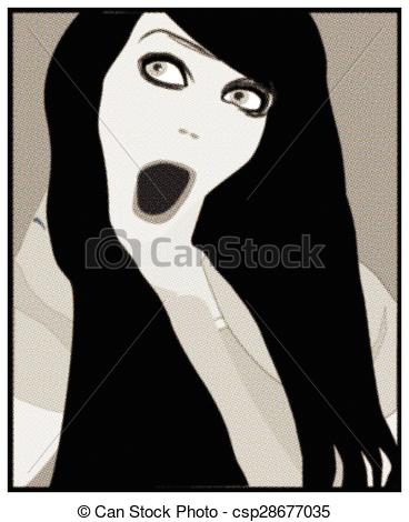 368x470 Halftone Comic Girl. Halftone Greyscale Cartoon Comic Girl