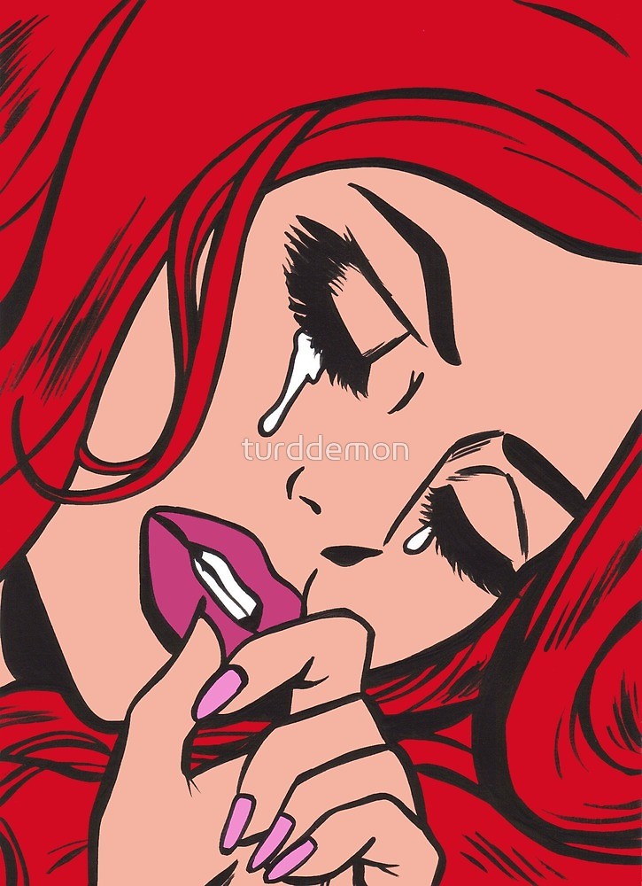 725x1000 Red Hair Crying Comic Girl By Turddemon Redbubble