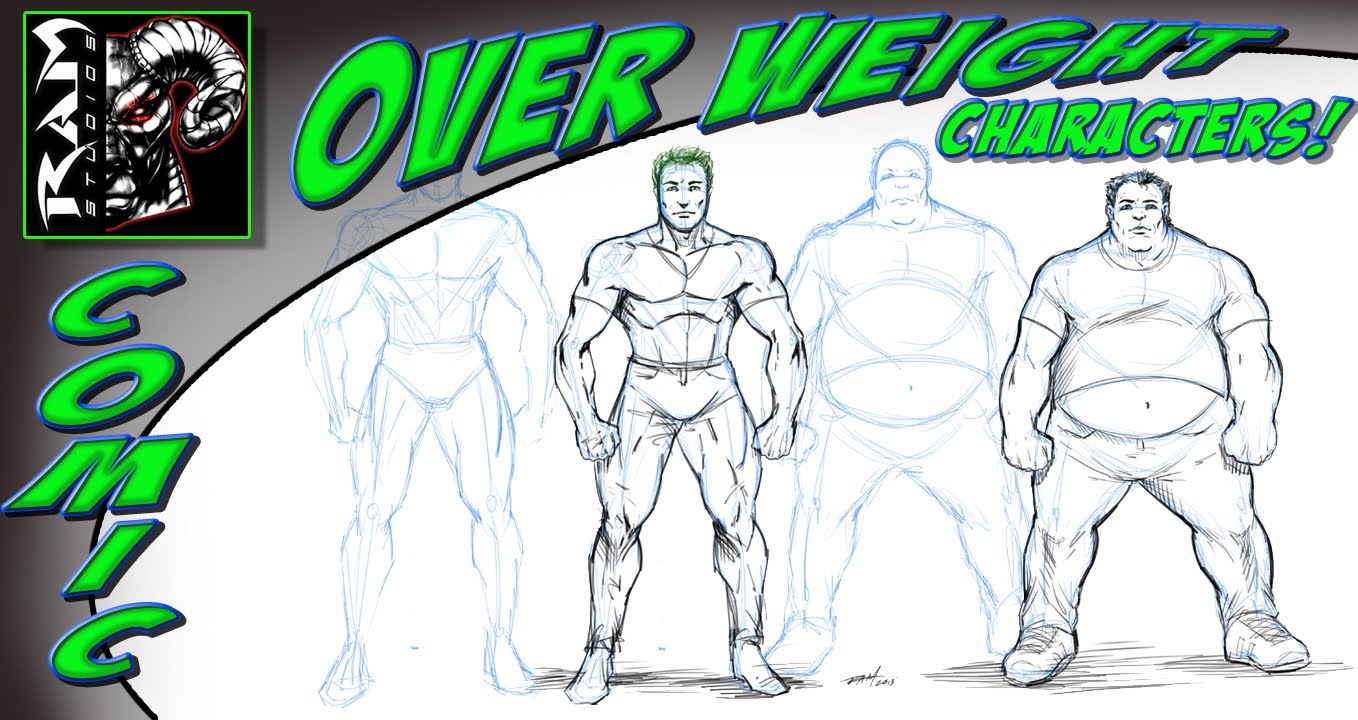 1358x720 How To Draw Overweight People Comic Book Style