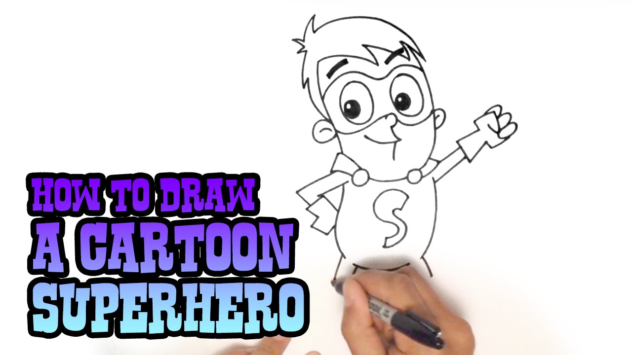 1280x720 How To Draw A Cartoon Superhero From Cartooning4kids C4k