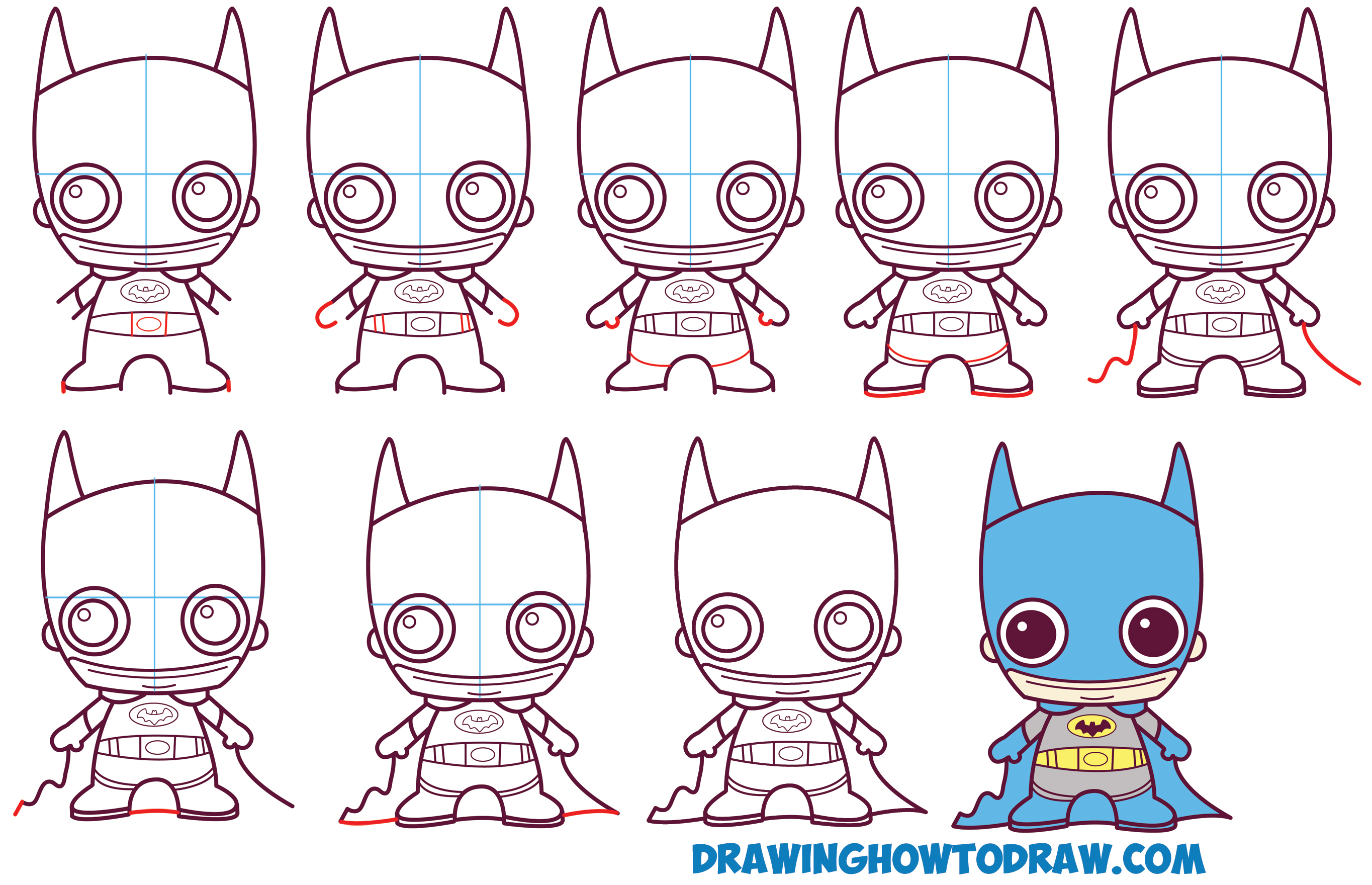 2729x1760 How To Draw Cute Chibi Batman From Dc Comics In Easy Step By Step