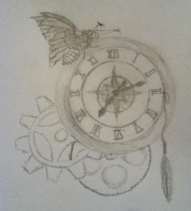 646x713 Steampunk Clockcompass Tattoo Idea By Broknbeauti