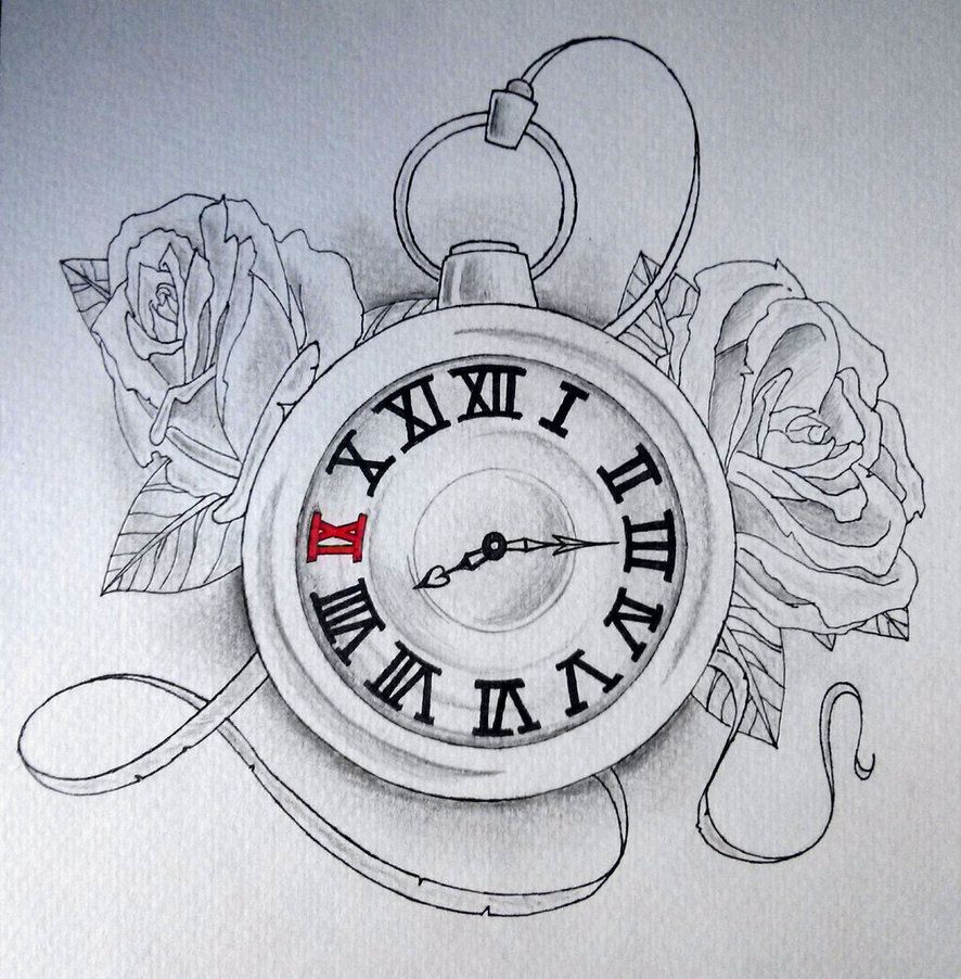 886x902 Clock Drawing