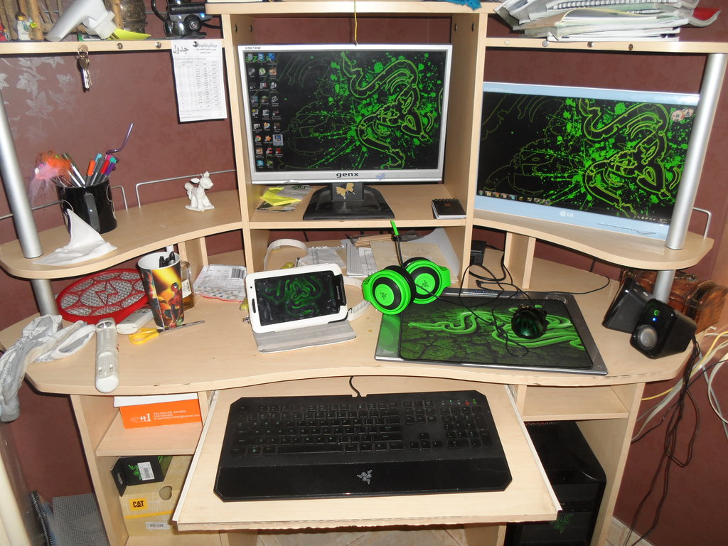 1024x768 My Gaming Computer Desk Plus Drawing Desk 3 By Speeddy