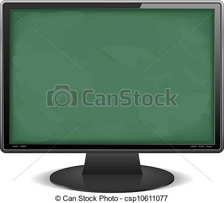 450x407 Computer Monitor With Blackboard Background On The Screen