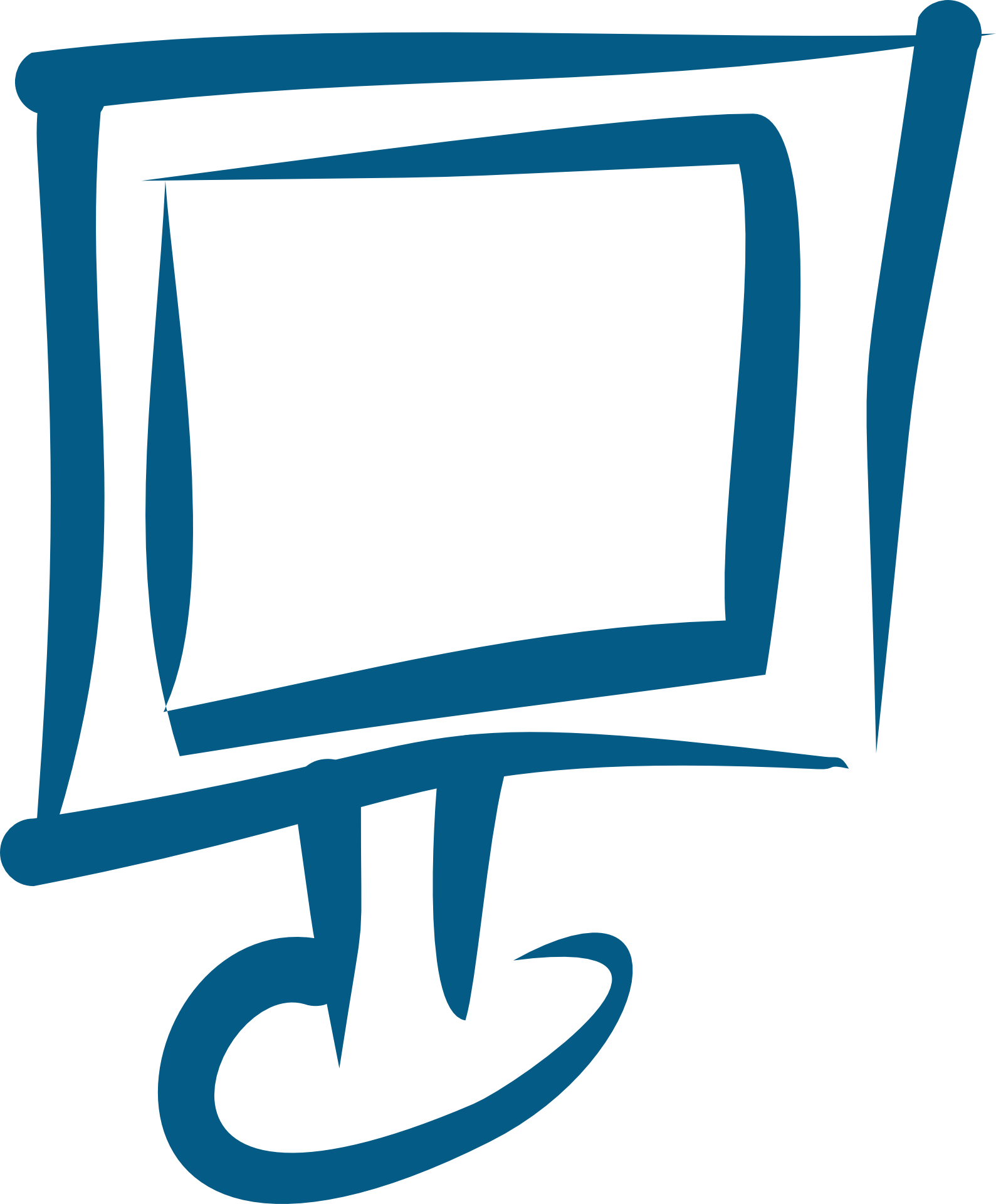 1589x1920 Drawing Of A Computer Monitor Free Image