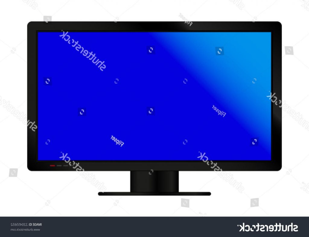 1024x786 Unique Stock Vector Tv Screen With Blue Display Drawing Isolated Image