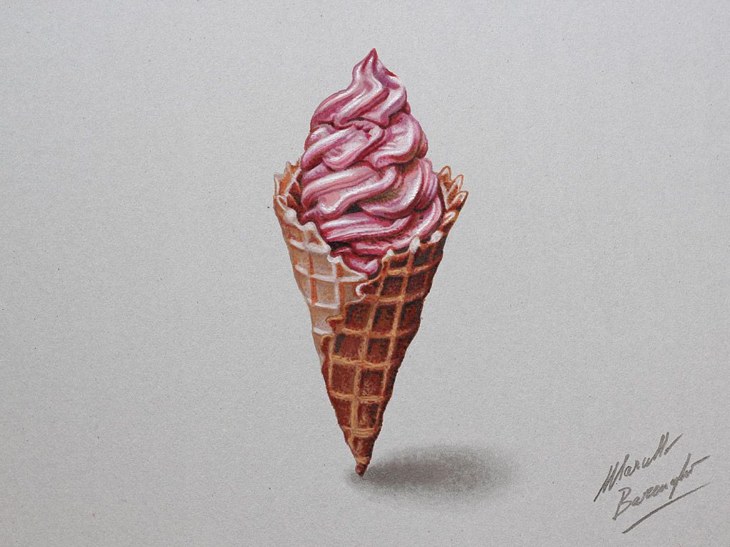 1024x768 Watch On Youtube How I Draw This Ice Cream Cone Httpyoutu.be