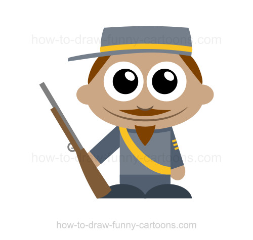 500x475 To Draw A Confederate Soldier
