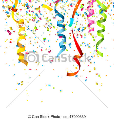 450x470 Colorful Confetti Isolated On White Background Vector