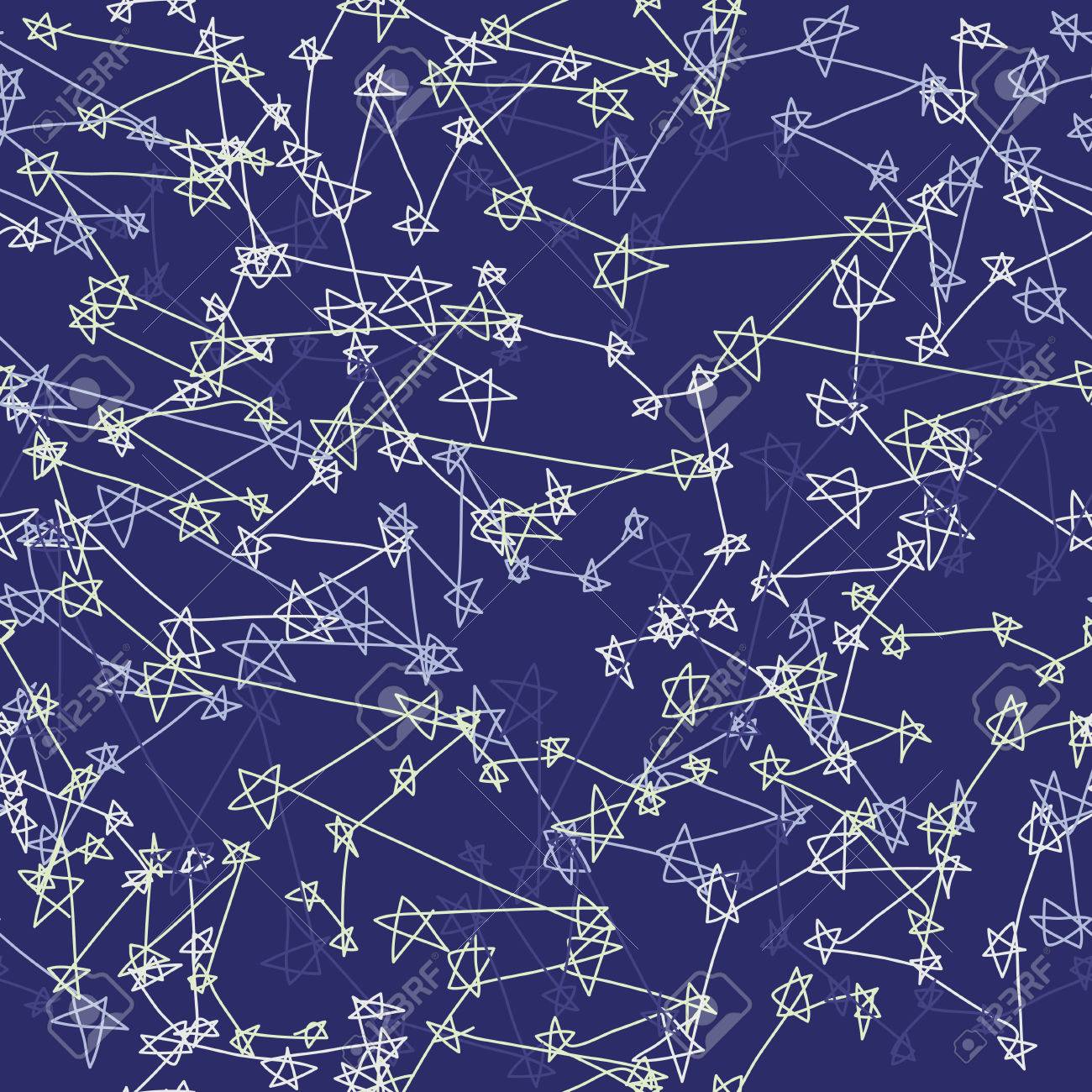 1300x1300 Stars Constellations Stylize Drawing. Wallpaper Seamless Textile