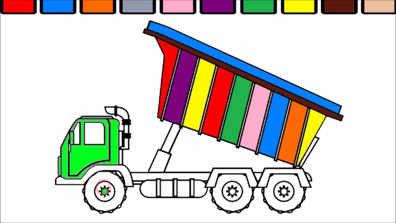 1280x720 Construction Truck Drawing And Painting Page