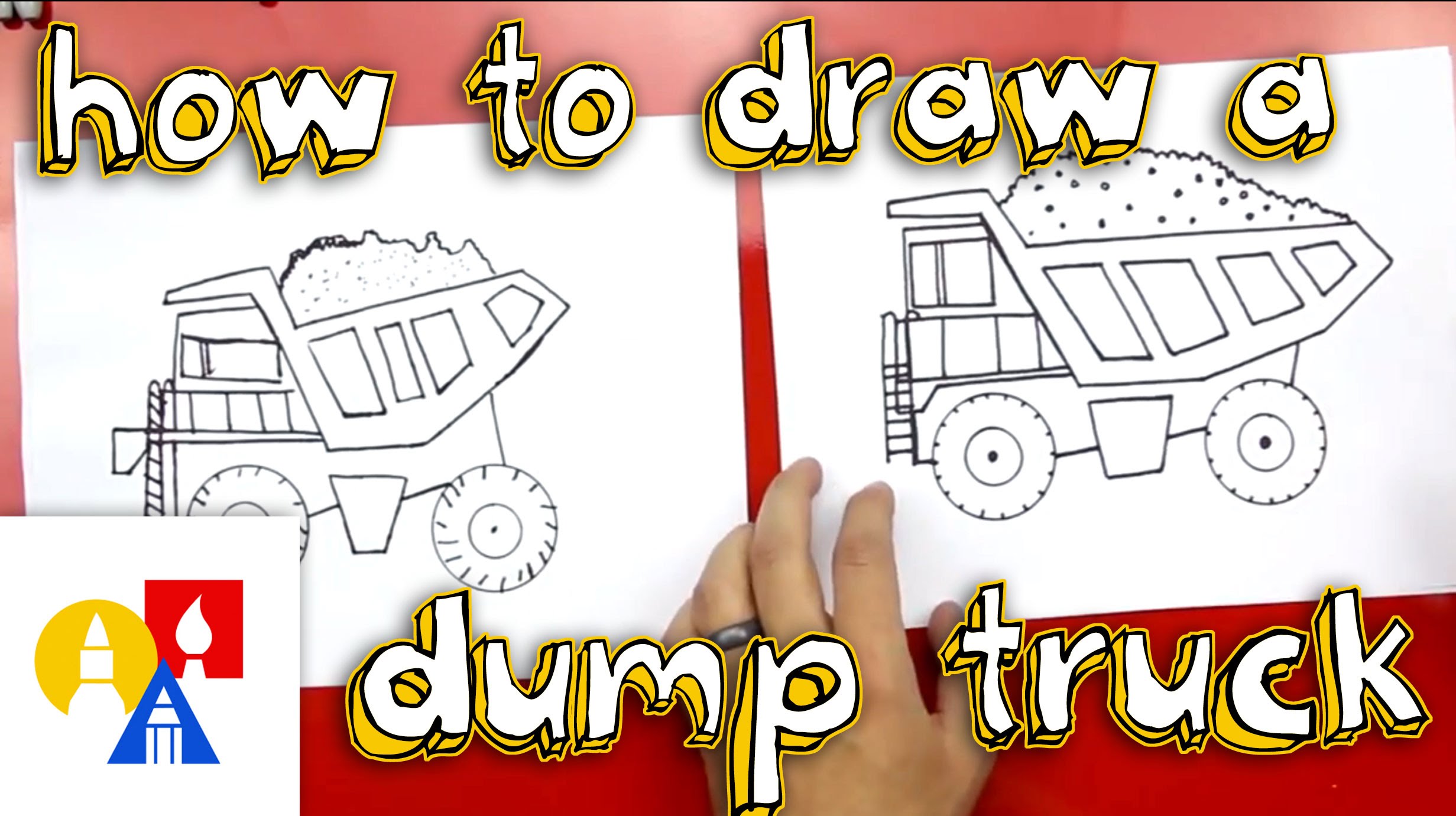 2463x1381 How To Draw A Dump Truck