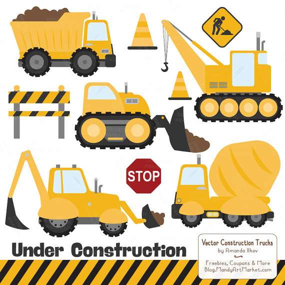 570x570 Premium Yellow Construction Clipart Truck Clipart