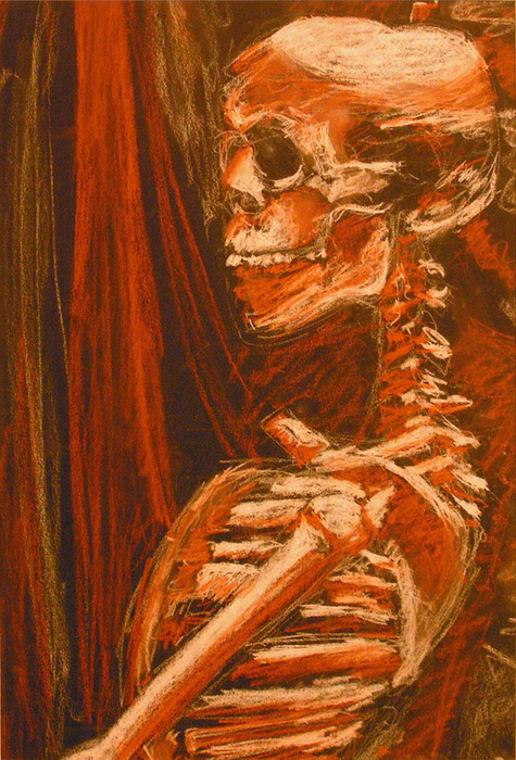 475x700 Sharland, Bry Skeleton Conte Crayon Drawing Skeleton Stuff