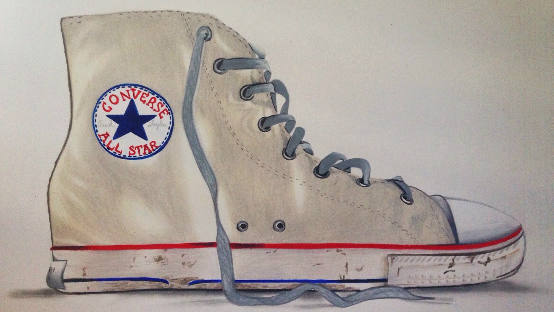 1920x1080 Converse Chuck Taylor Drawing
