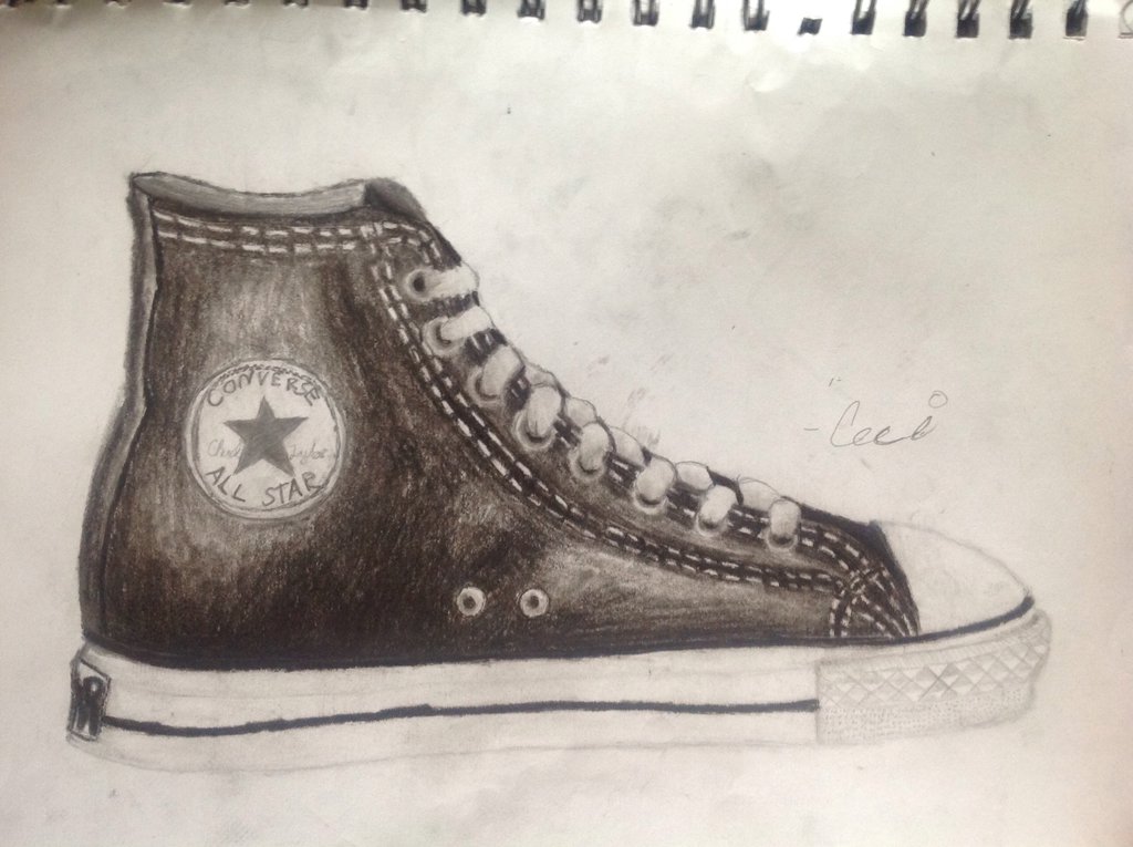 1024x765 Converse Drawing Shading Practice By Cecibvb