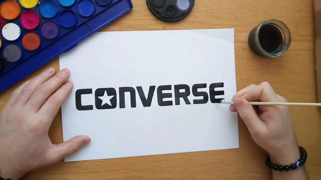 1280x720 How To Draw The Converse Logo (Drawing Famous Logos)