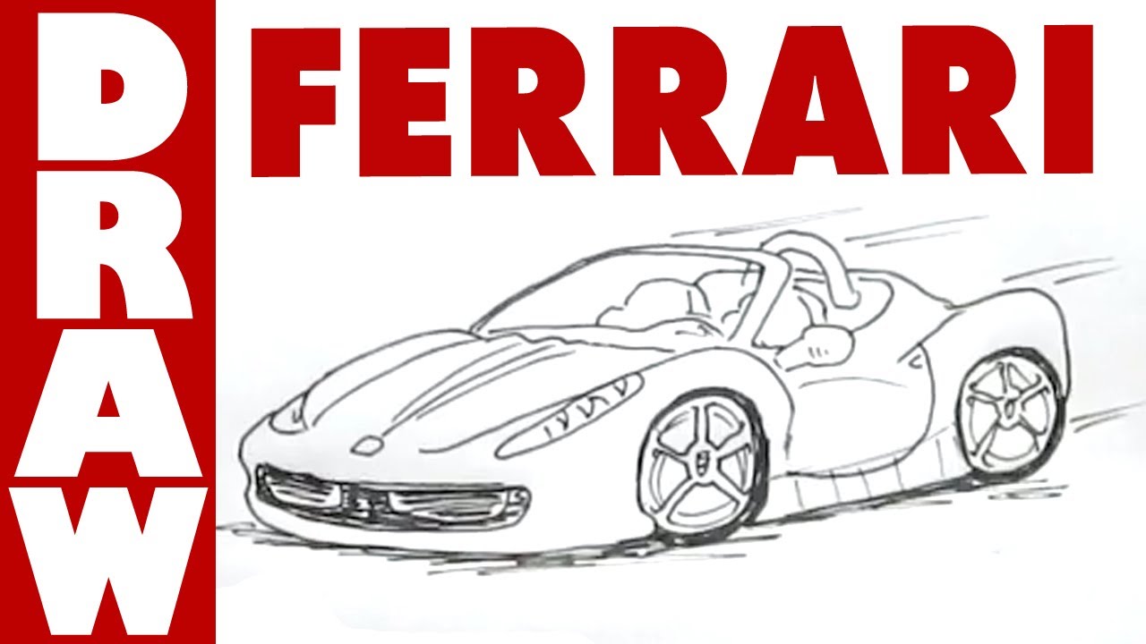 1280x720 How To Draw A Ferrari 458 Spyder