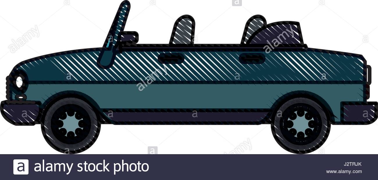 1300x620 Drawing Convertible Car Vehicle Transport Stock Vector Art