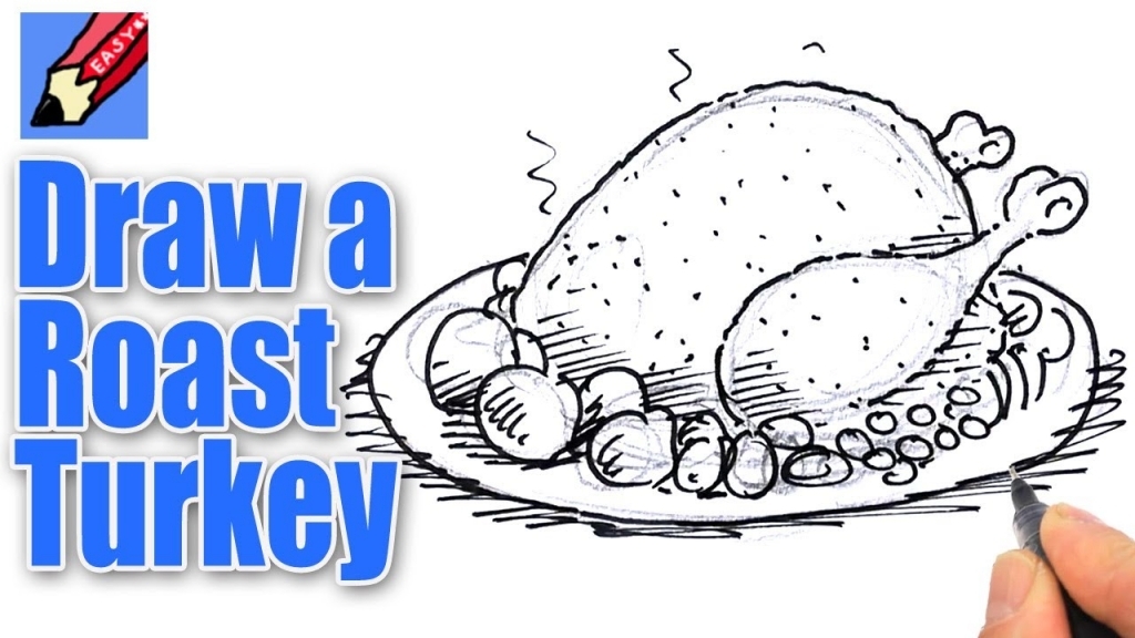 Cooked Turkey Drawing at GetDrawings | Free download