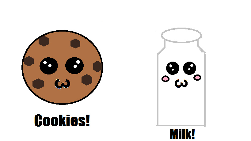 819x460 Milk And Cookies Drawing Made On Paint. For Ameilia.