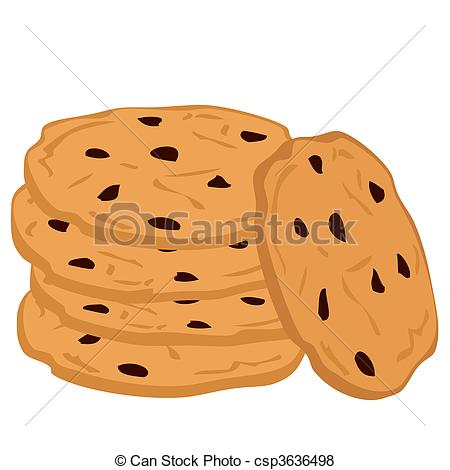 450x470 Chocolate Cookies. Vector