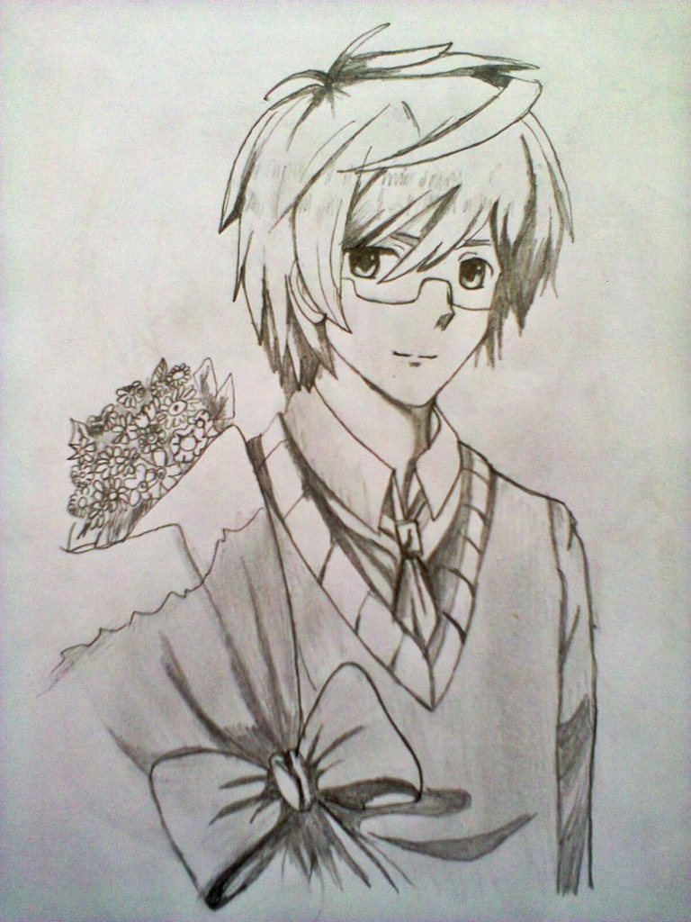 768x1024 Drawing Cool Boys Wiyh Pencil Anime Pencil Sketches Of Boys Boy