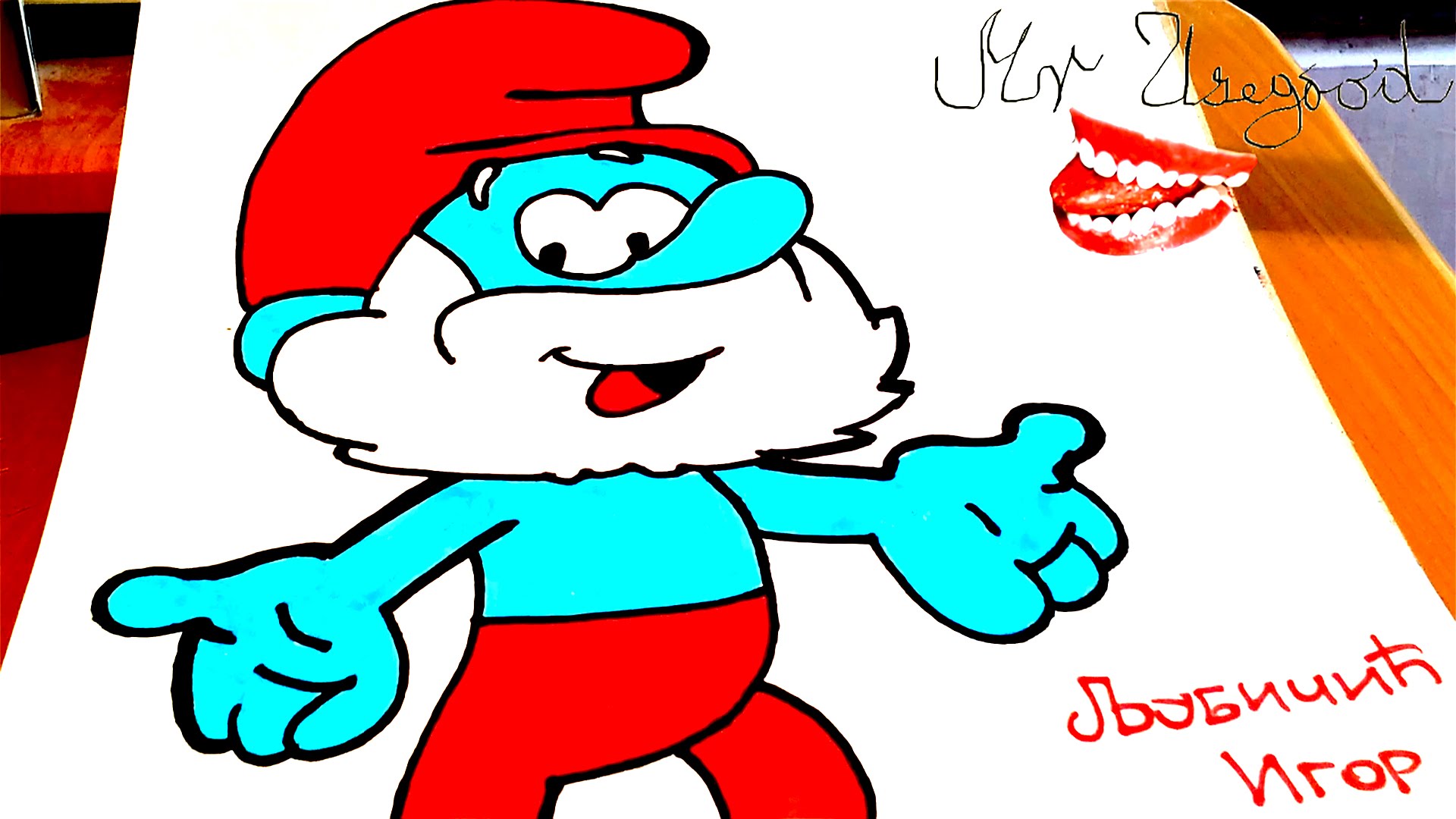 1920x1080 How To Draw Papa Smurf Easy For Kids And Color The Smurfs