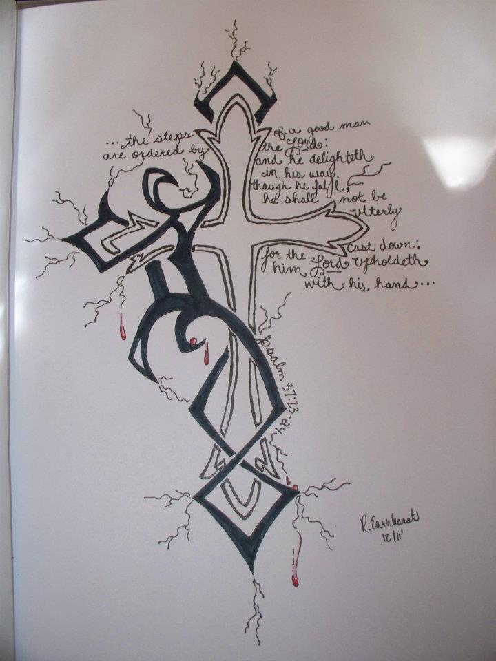 720x960 Rheana E Tribal Cross 1 By D Rem Tattoos