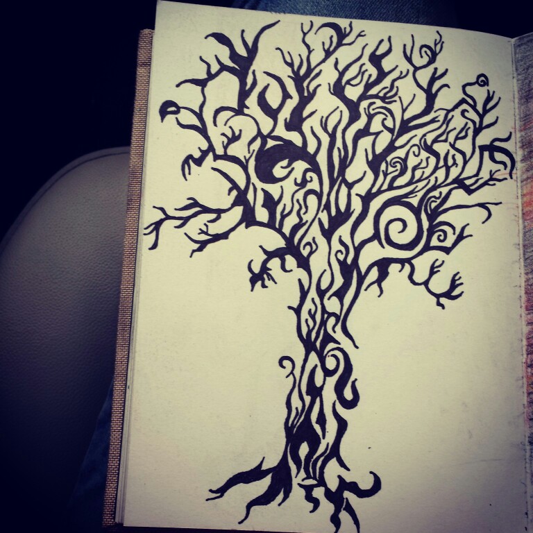 768x768 Tribal Design Tree Drawing With Sharpie My Art
