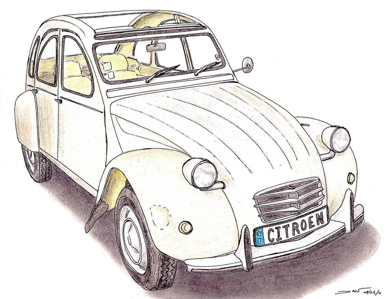 1600x1236 Cool Drawing 2cv